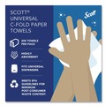 Perforated Roll & Hand Towels | Scott 01510 10.13 in. x 13.15 in. 1-Ply Essential C-Fold Towels - White (12 Packs/Carton) image number 3