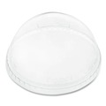 Cup Lids | Karat C-KDL626-NH 12 oz. to 24 oz. Cold Cup No Hole Dome PET Plastic Lids - Clear (1000/Carton) image number 1