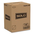 Cup Lids | SOLO L16BL-0100 Polystyrene Plastic Flat Straw-Slot Cold Cup Lids Fits 12 oz to 24 oz Cups - Translucent (125/Pack, 16 Packs/Carton) image number 2