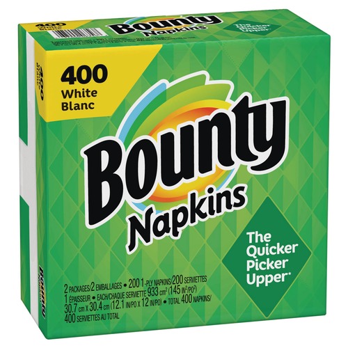 Luncheon Napkins | Bounty 80335351 12.1 in. x 12 in. 2-Ply Quilted Napkins - White (4/Carton) image number 0