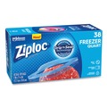 Resealable Bags | Ziploc 351177 6.97 in. x 7.7 in. 32 oz. Zipper Freezer Bags - Clear (38 Bags/Box, 9 Boxes/Carton) image number 2