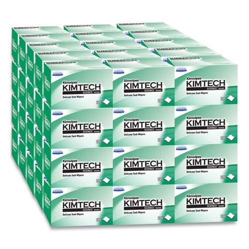 Cleaning Cloths & Wipes | Kimtech 34155 1-Ply 4.4 in. x 8.4 in. Kimwipes Delicate Task Wipers - Unscented, White (16800/Carton) image number 0