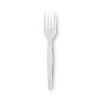 Dixie FM217 Heavy Mediumweight Plastic Fork - White (1000/Carton)