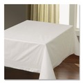 Table Covers & Skirts | Hoffmaster 210066 72 in. x 72 in. Tissue/Poly Tablecovers - White (25/Carton) image number 2