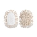 Mop Heads | Boardwalk BWK1491 17.5 in. x 13.5 in. Cotton Wedge Dust Mop Head - White image number 0