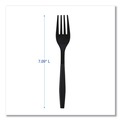 Disposable Forks | Boardwalk BWKFORKHWPPBIW Heavyweight Wrapped Polypropylene Fork Cutlery - Black (1000/Carton) image number 5