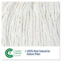 Mop Heads | Boardwalk BWK2020CEA #20 Cut-End Cotton Wet Mop Head - White image number 8