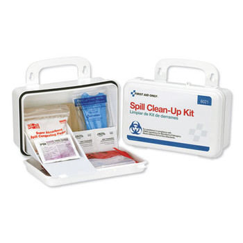BLOOD CLEANUP KIT | First Aid Only 6021 7.5 in. x 4.5 in. x 2.75 in. BBP Spill Cleanup Kit - White (1-Kit)