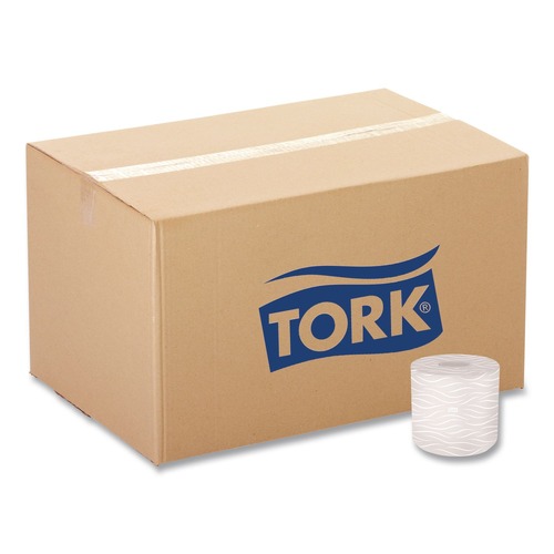 Perforated Roll & Hand Towels | Tork 2461200 2-Ply Septic Safe Advanced Bath Tissue - White (80/Carton) image number 0