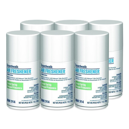 Air Fresheners & Odor Eliminators | Boardwalk 1000003943 7 oz Metered Air Freshener Refill - Forest Spring (6/Carton) image number 0