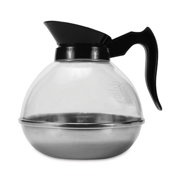 DECANTERS AND PITCHERS | Coffee Pro CPU12 12-Cup Unbreakable Stainless Steel/Polycarbonate Regular Coffee Decanter - Black
