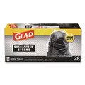 Drawstring & Kitchen Bags | Glad 78966 Guaranteed Strong 30 in. x 33 in. 1.05 mil 30 Gallon Three-Ply Large Drawstring Trash Bags - Black (168/Carton) image number 1