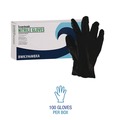 Food Service Disposable & Single Use Gloves | Boardwalk BWK396MCT 4.4 mil Disposable General-Purpose Powder-Free Nitrile Gloves - Medium, Black (1000/Carton) image number 5