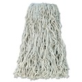 Mop Heads | Rubbermaid Commercial FGV11800WH00 24 oz. 1 in. Band Economy Cut-End Cotton Wet Mop Head - White (12/Carton) image number 4