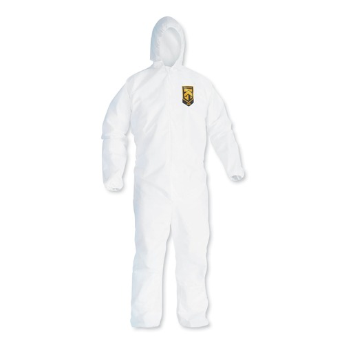 Hand Sanitizing Wipes | Ansell 49113 A20 Breathable Particle Protection Coveralls with Zipper Front - Large, White (24/Carton) image number 0