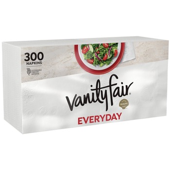Georgia-Pacific 35503/26 12.7 in. x 13 in. 2-Ply Everyday Casual Napkins - White (300/Pack)