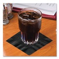 Beverage Napkins | Hoffmaster 020212 10 in. x 10 in. 1-Ply Beverage Napkins - Black (1000/Carton) image number 3
