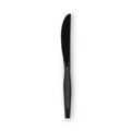 Disposable Knives | Dixie KM517 Plastic Cutlery Heavy Mediumweight Knives - Black (1000/Carton) image number 2