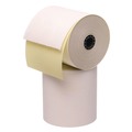 Perforated Roll & Hand Towels | PM Company 7706 3 in. x 90 ft. Impact Printing Carbonless Paper Rolls - White/Canary (50/Carton) image number 2