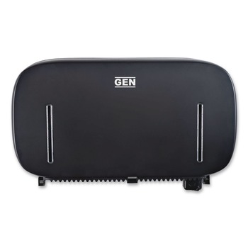 GEN R4200BK 11.6 in. x 4.84 in. x 19.95 in. Twin JBT Tissue Dispenser - Black