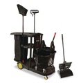 Buckets & Wringers | Nexstep Commercial Products 96998 Premier Downpress Mop Bucket and Wringer, 35 qt, Black image number 3