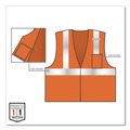 Clothing Protection | Ergodyne 21043 GloWear 8210Z Class 2 Economy Mesh Vest Polyester Orange Small/Medium image number 2