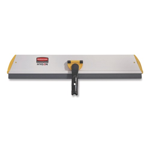 Floor Dusters & Accessories | Rubbermaid Commercial HYGEN FGQ57000YL00 24w x 4-1/2d HYGEN Quick Connect Aluminum S-S Squeegee Frame - Yellow image number 0