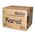 Cups | Karat C-KRC508 8 oz Ripple Hot Cups - Kraft/White (500/Carton) image number 2