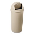 Indoor Waste Receptacles | Rubbermaid Commercial FG816088BEIG 15 gal. Marshal Classic Plastic Container - Beige image number 1