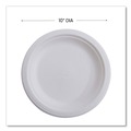 Plates | Eco-Products EP-P005NFA Vanguard 10 in. Diameter Renewable and Compostable Sugarcane Plates - White (500/Carton) image number 4