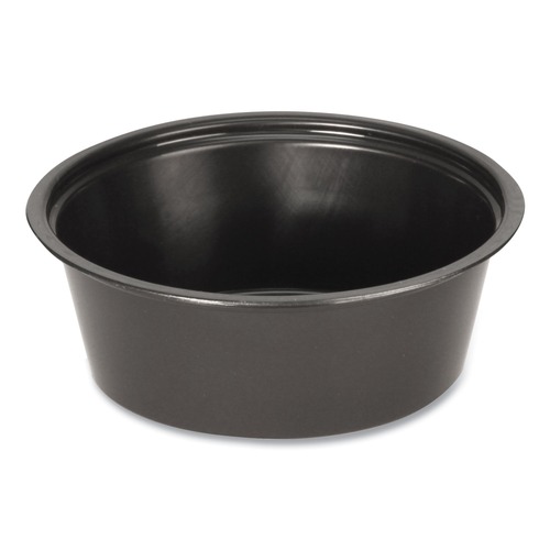 Cups | Fabri-Kal PPC150B 1.5 oz Plastic Portion Cups - Black (2500/Carton) image number 0