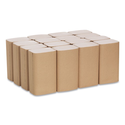 Perforated Roll & Hand Towels | Georgia Pacific Professional 23504 10.25 in. x 9.25 in. 1-Ply Pacific Blue Basic S-Fold Paper Towels - Brown (4000/Carton) image number 0