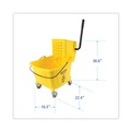 Buckets & Wringers | Boardwalk BWK2635COMBOYEL 8.75 gal. Pro-Pac Side-Squeeze Wringer/Bucket Combo - Yellow/Silver image number 3