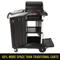 Perforated Roll & Hand Towels | Rubbermaid Commercial 1861427 Executive High Security 23.1 in. x 39.6 in. x 27.5 in. Janitorial Cleaning Cart - Black image number 10