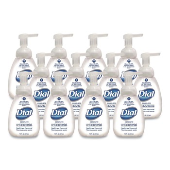 Dial Professional DIA 81075 7.5 oz. Antimicrobial Foaming Tabletop Pump Hand Wash (12/Carton)