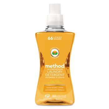LAUNDRY DETERGENTS | Method 01490 53.5 oz. Bottle 4X Concentrated Laundry Detergent - Ginger Mango (4/Carton)