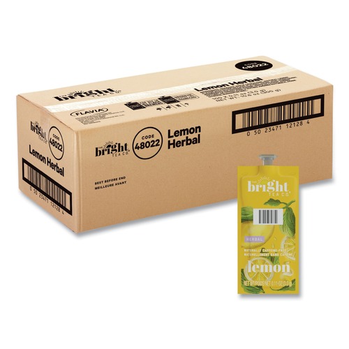 Tea | FLAVIA 48022 0.11 oz. Pouch The Bright Tea Co. Freshpack - Lemon (100/Carton) image number 0