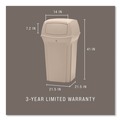 Outdoor Waste Receptacles | Rubbermaid Commercial FG843088BEIG Ranger 35-Gallon Fire-Safe Structural Foam Container - Beige image number 1