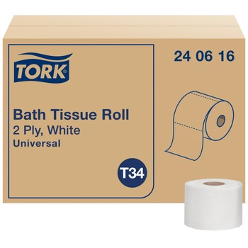 PAPER TOWELS | Tork 240616 2-Ply Septic Safe Bath Tissue - White (48/Carton)