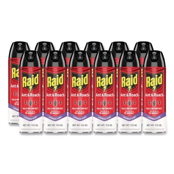 INSECT CONTROL PRODUCTS | Raid 386221 17.5 oz Ant and Roach Killer Aerosol Spray - Lavender (12/Carton)
