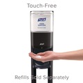 Hand Sanitizer Dispensers | PURELL 7216-DS 1200 ml 13.5 in. x 5 in. x 28.5 in. ES6 Hand Sanitizer Floor Stand with Dispenser - Graphite/Silver image number 3