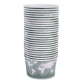 Food Containers & Lids | Eco-Products EP-BSC12-WA 4.05 in. x 2.5 in. 12 oz. World Art Renewable and Compostable Paper Food Container - Green (500/Carton) image number 2