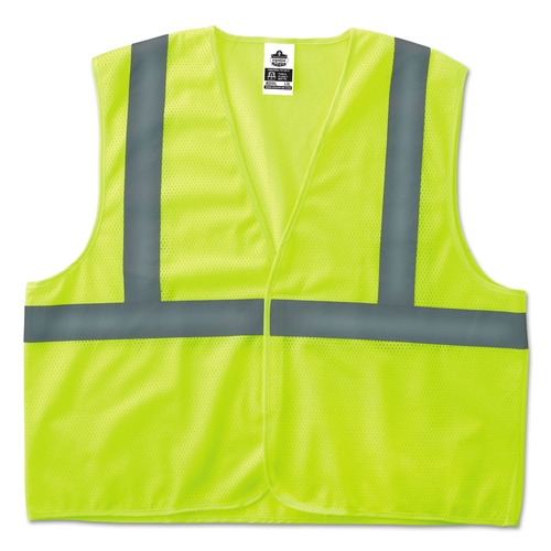 Clothing Protection | Ergodyne 20973 GloWear 8205HL Type R Class 2 Super Econo Mesh Safety Vest - Small/Medium/Lime image number 0