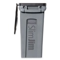Waste Receptacle Lids | Rubbermaid Commercial FG267400BLA Slim Jim 11.38 in. x 20.5 in. x 2.75 in. Hinged Lid - Black image number 2