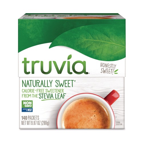 Sweeteners | Truvia BBD02054 0.12 oz. Natural Sugar Substitute Packets (140/Box) image number 0
