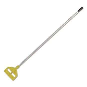 MOP HANDLES | Rubbermaid Commercial FGH126000000 Invader 60 in. Aluminum Side-Gate Wet-Mop Handle - Gray/Yellow