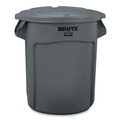 Waste Receptacle Lids | Rubbermaid Commercial FG261960GRAY 19.88 in. BRUTE Self-Draining Flat Top Lids for 20 gal. Round BRUTE Containers - Gray image number 3