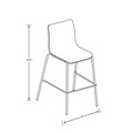 Indoor Seating | HON HRUCK5L.S.PR8 Ruck 30 in. Seat Height Supports Up to 300 lbs. Laminate Stool - Charcoal Seat/Back, Silver Base image number 1
