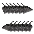 Dust Pans | Boardwalk 528147 12 in. x 14 in. 20-Gauge Steel Dust Pan with 5 in. Handle - Black (12/Carton) image number 0