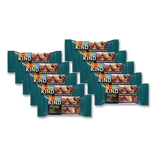 Meals & Snack Bars | KIND 27959 0.7 oz. Minis - Dark Chocolate Nuts/Sea Salt (10/Pack) image number 0